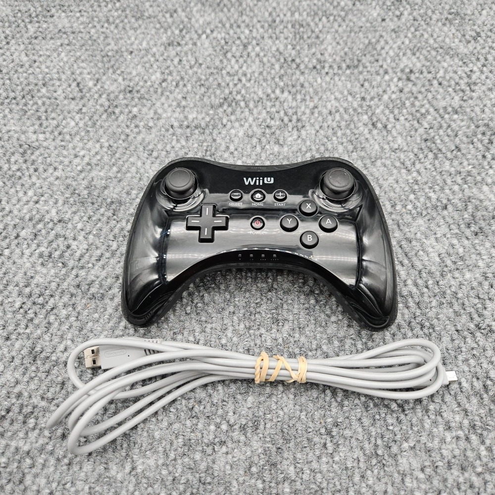 Nintendo Wii U Official OEM Wireless Pro Controller WUP-005 USB Cable (Tested)
